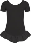 Leotard short sleeves, voile frill sparkle, cotton