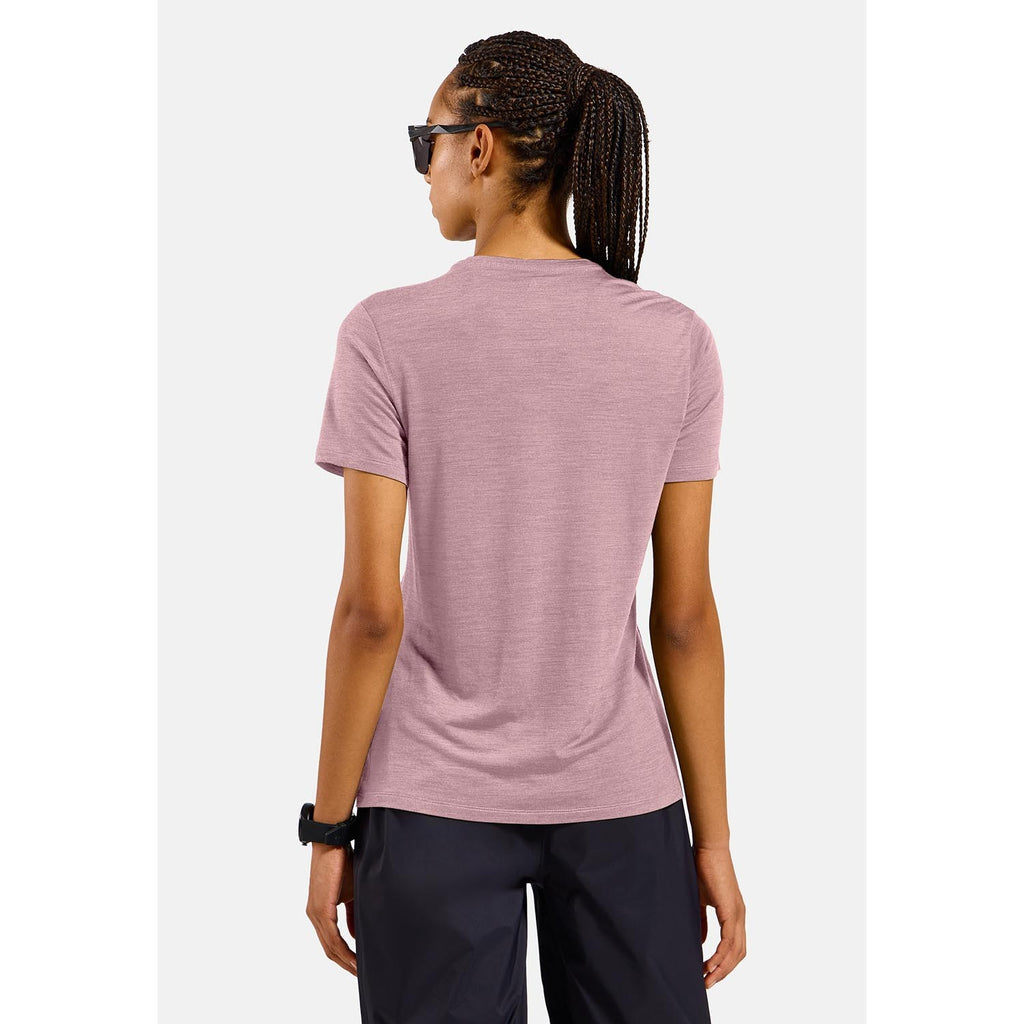 Outdoor T-shirt Crew Neck Short sleeve Merino Tencel Plain Tee