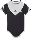 3-Stripes baby romper met slab