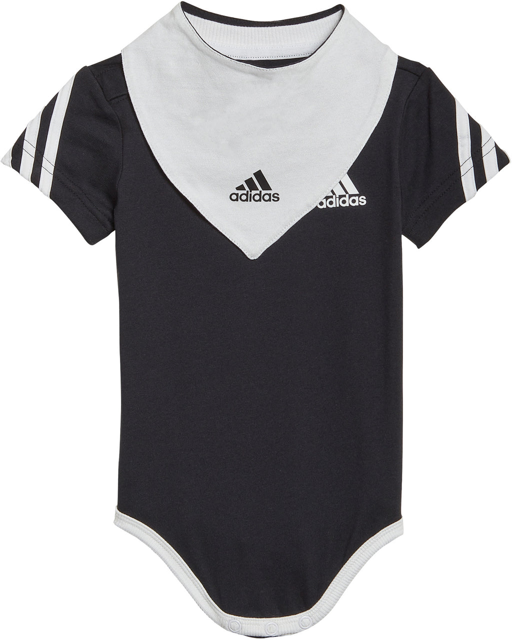 3-Stripes baby romper met slab