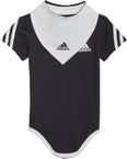 3-Stripes baby romper met slab
