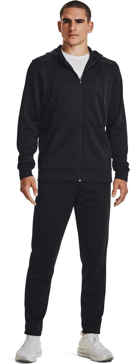 ua armour fleece fz hoodie-blk