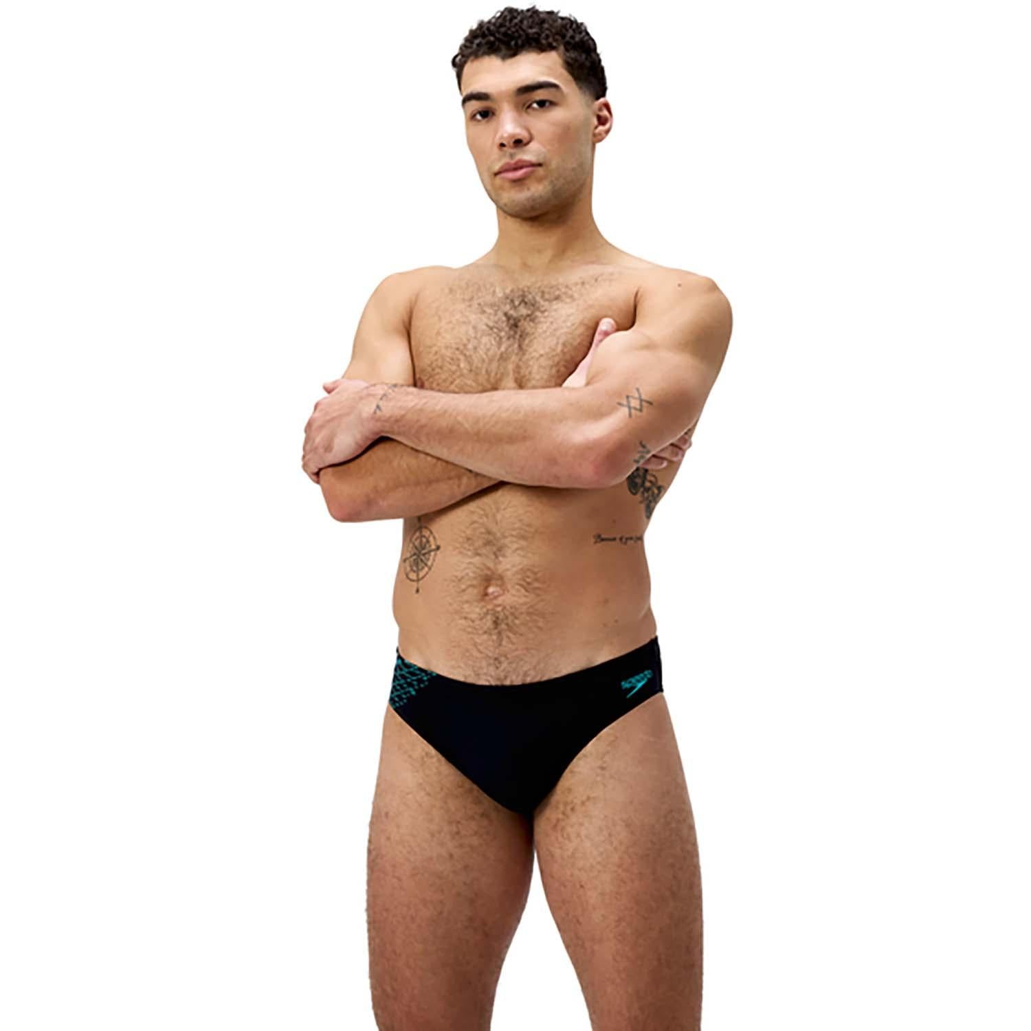 eco+ tech panel 7cm bla/grn zwembroek