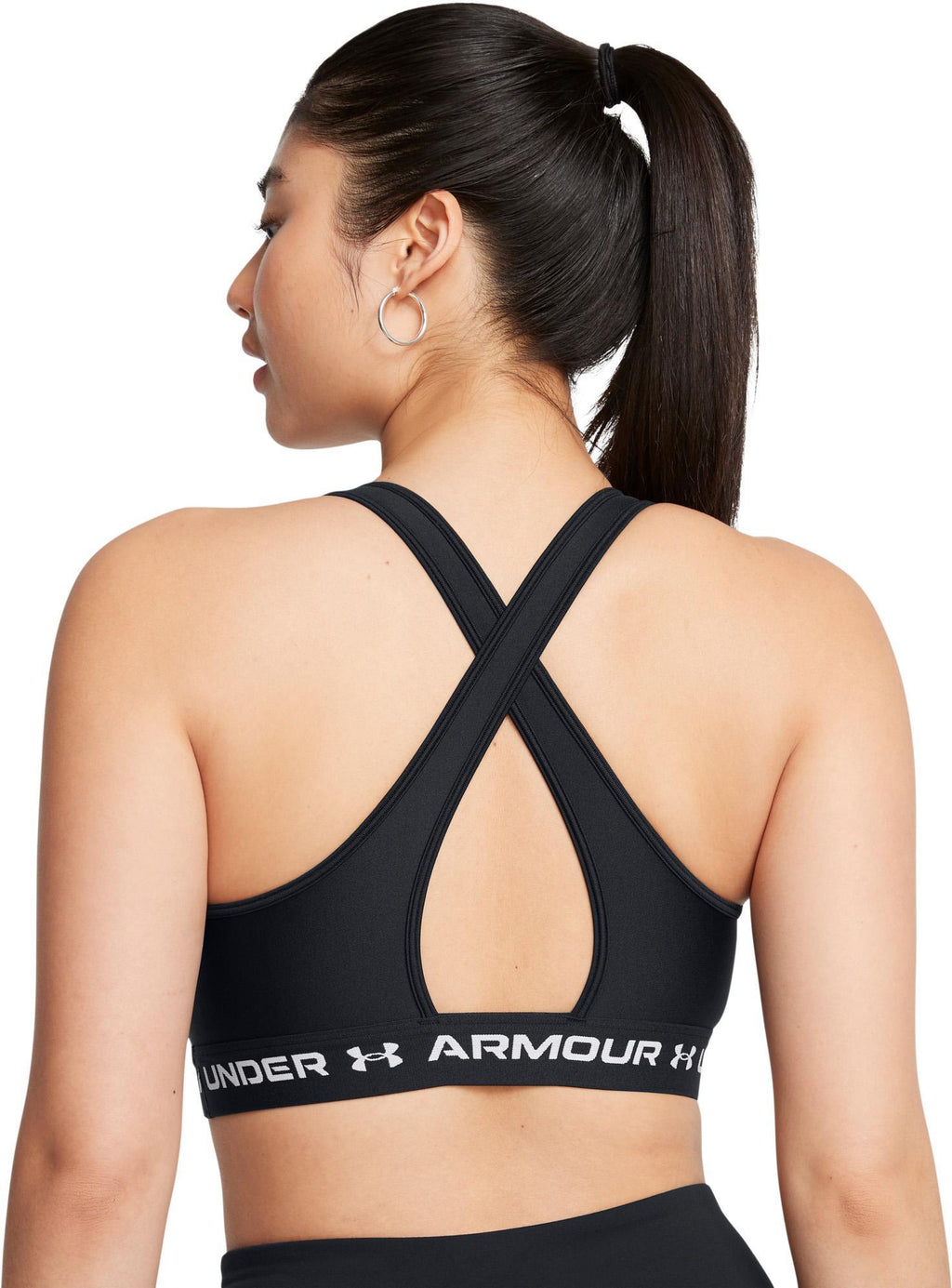 crossback mid bra-blk