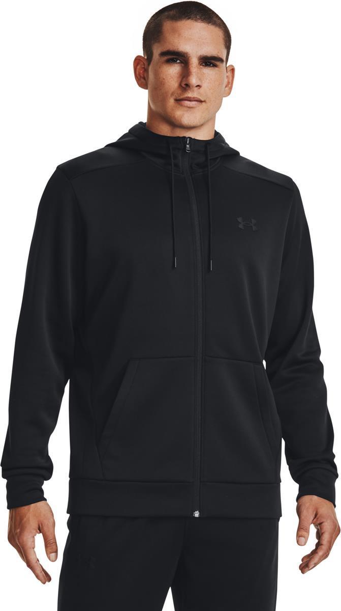 ua armour fleece fz hoodie-blk