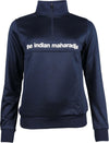 women poly terry half zip im