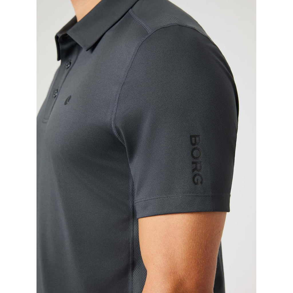ace mesh panel polo shirt