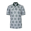 men pique printed polo