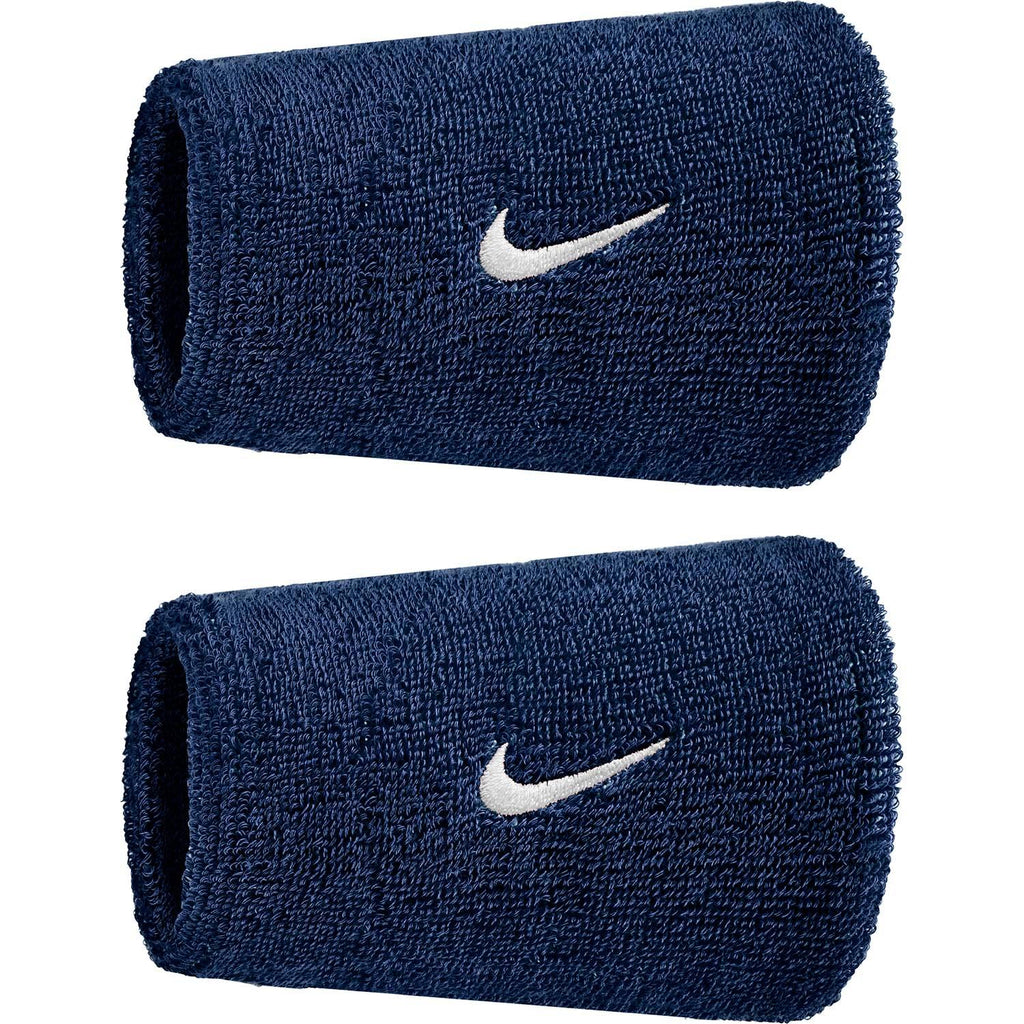nike swoosh classic doublewide wristbands 2pk