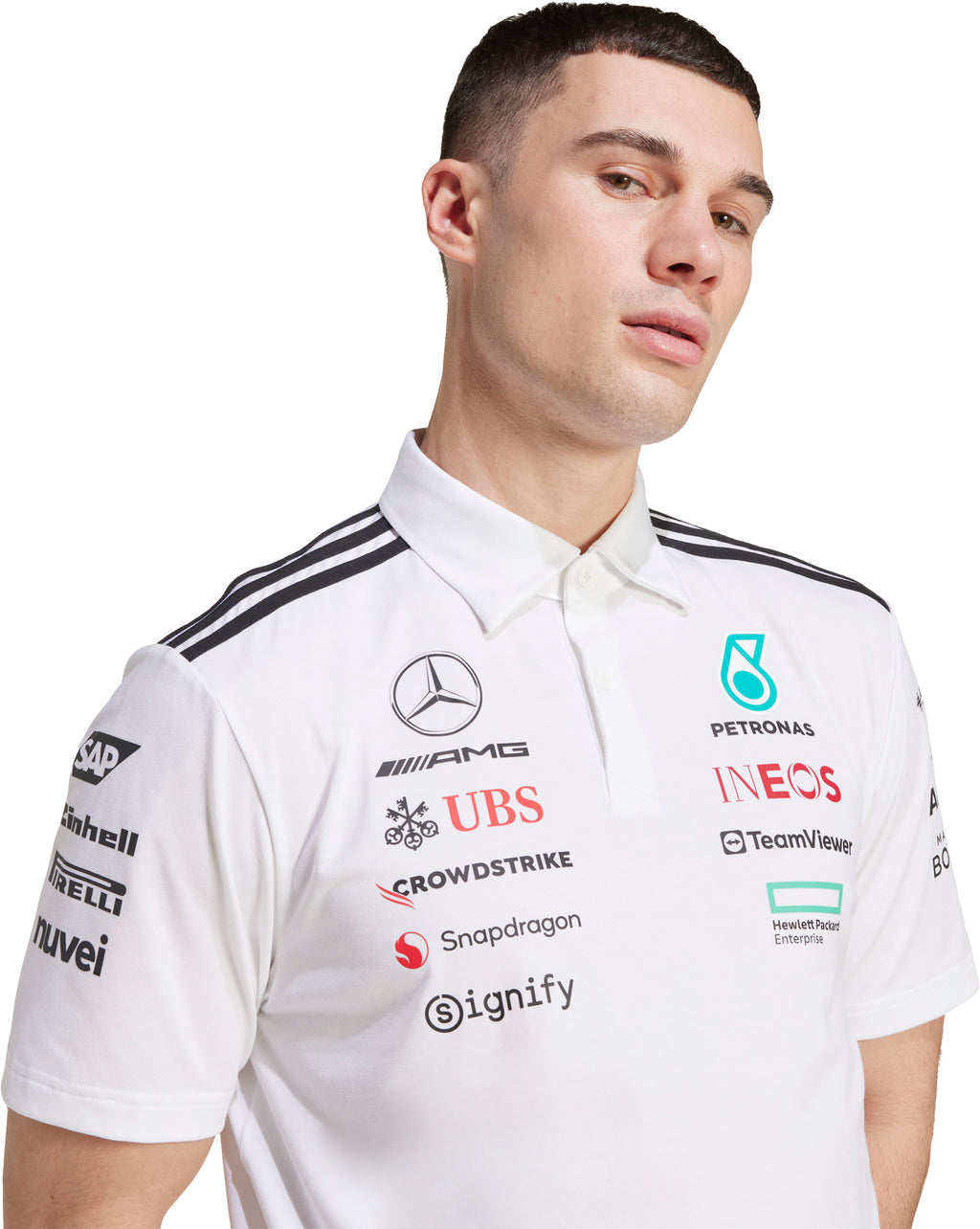 Mercedes - AMG Petronas Formula One Team White Poloshirt