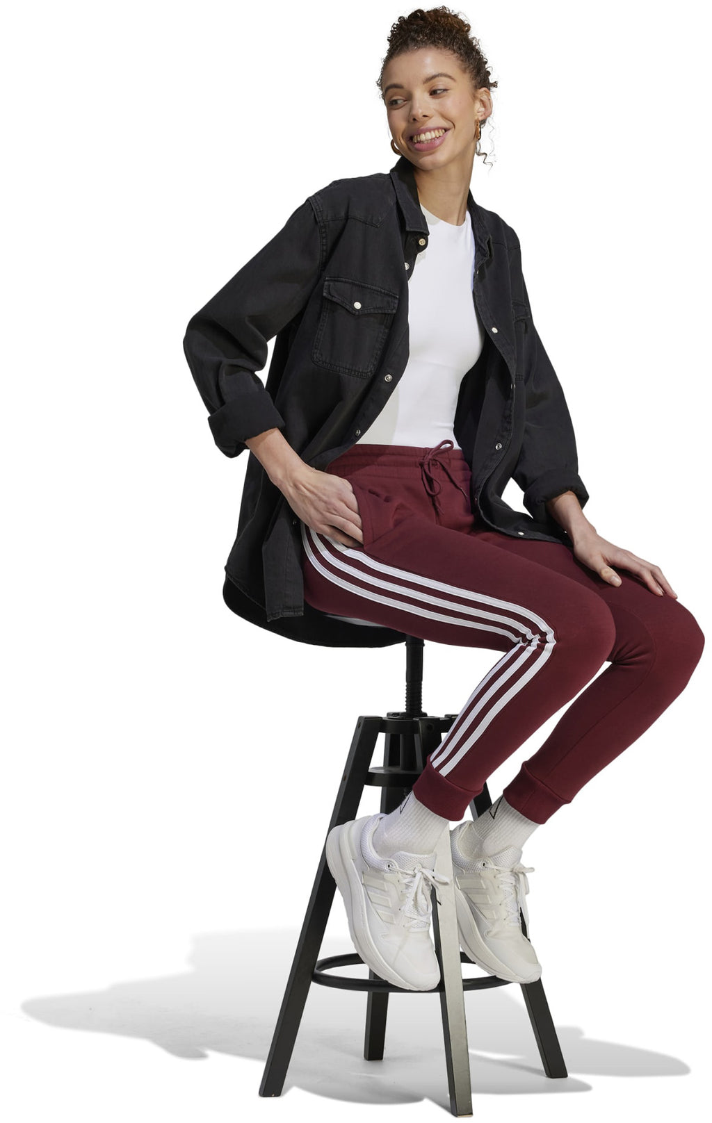 Essentials 3-Stripes Fleece broek