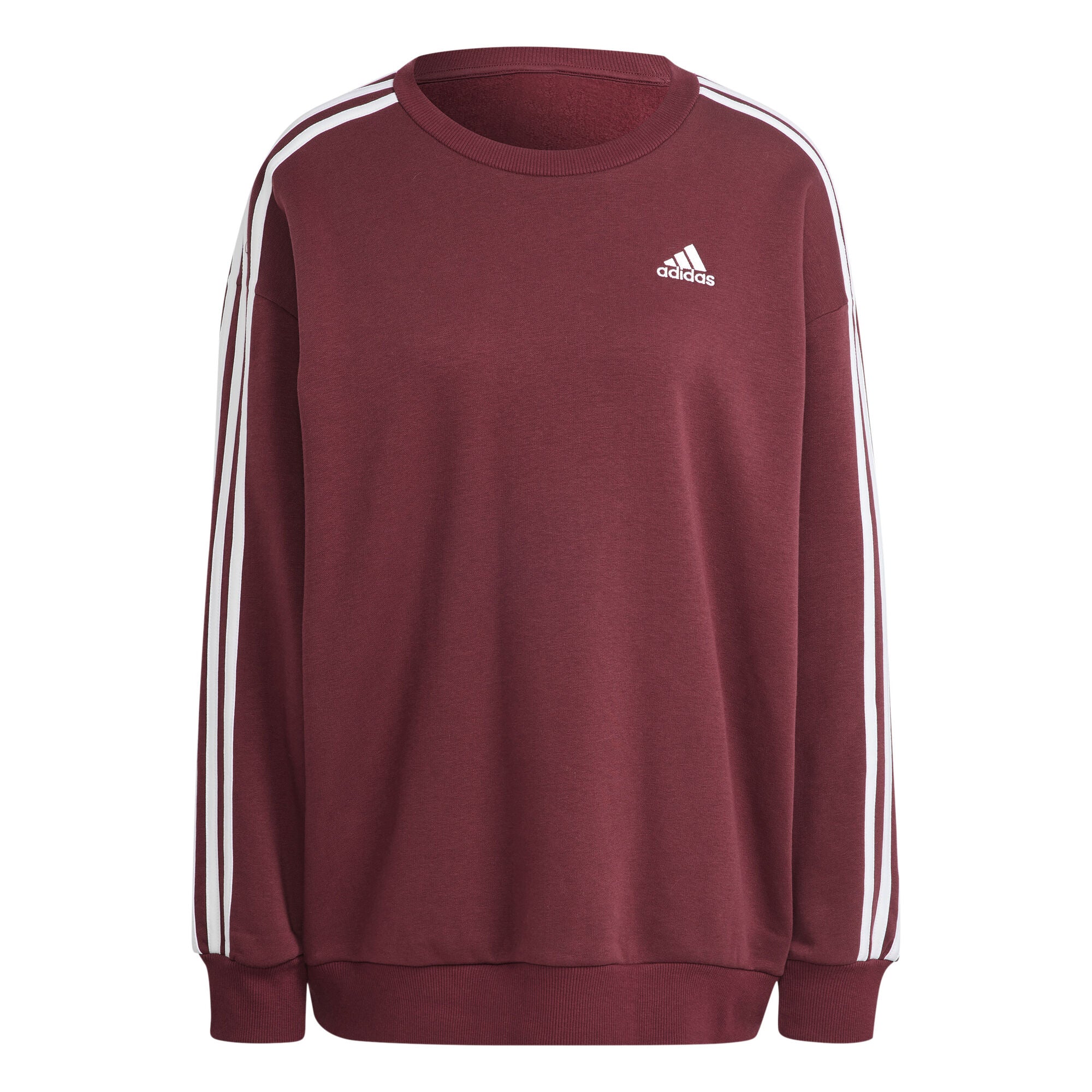 Essentials 3-Stripes Oversized Fleece sweater