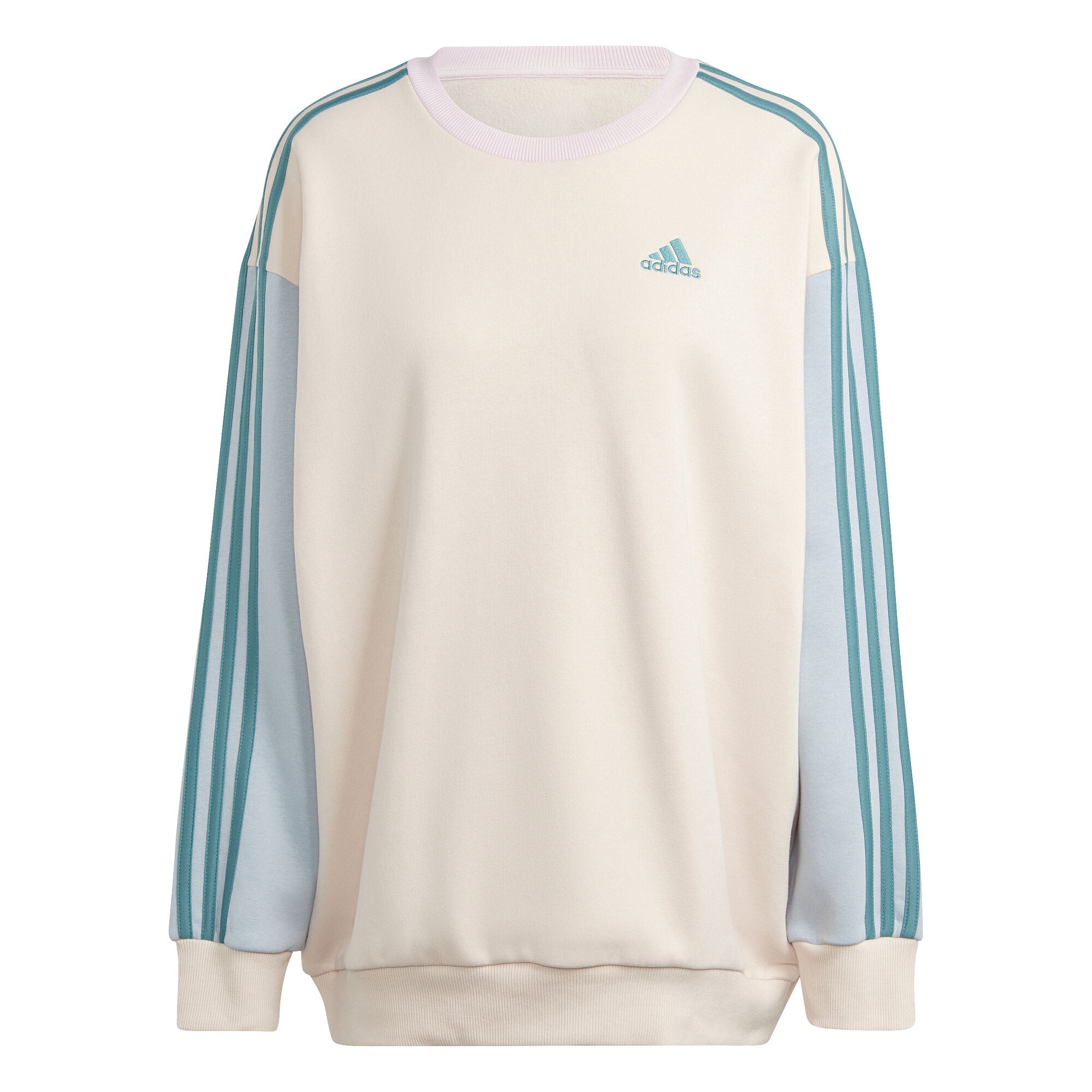 Essentials 3-Stripes Oversized Fleece sweater