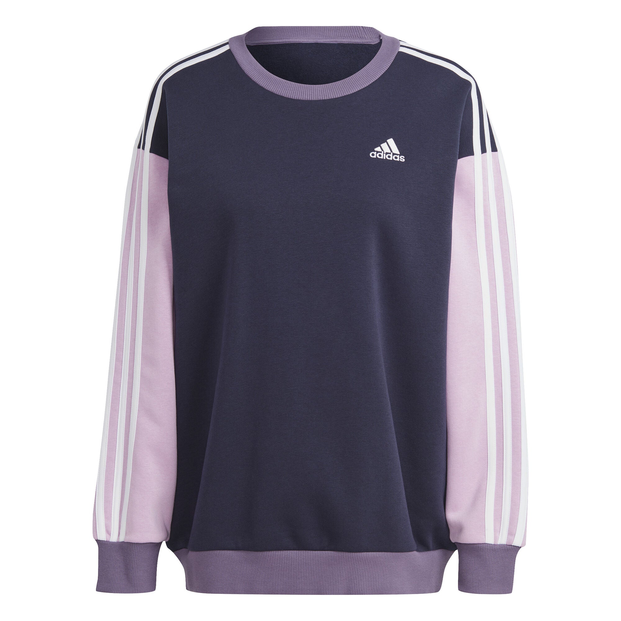 Essentials 3-Stripes Oversized Fleece sweater