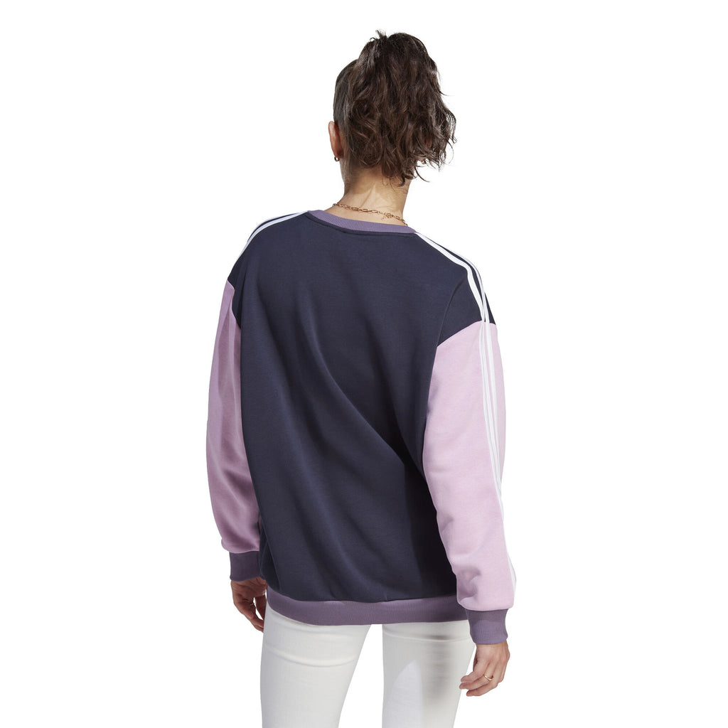 Essentials 3-Stripes Oversized Fleece sweater