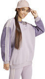 Essentials 3-Stripes Oversized Fleece sweater