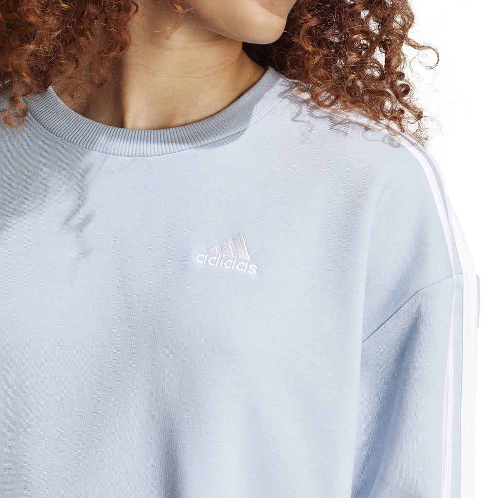 Essentials 3-Stripes Oversized Fleece sweater