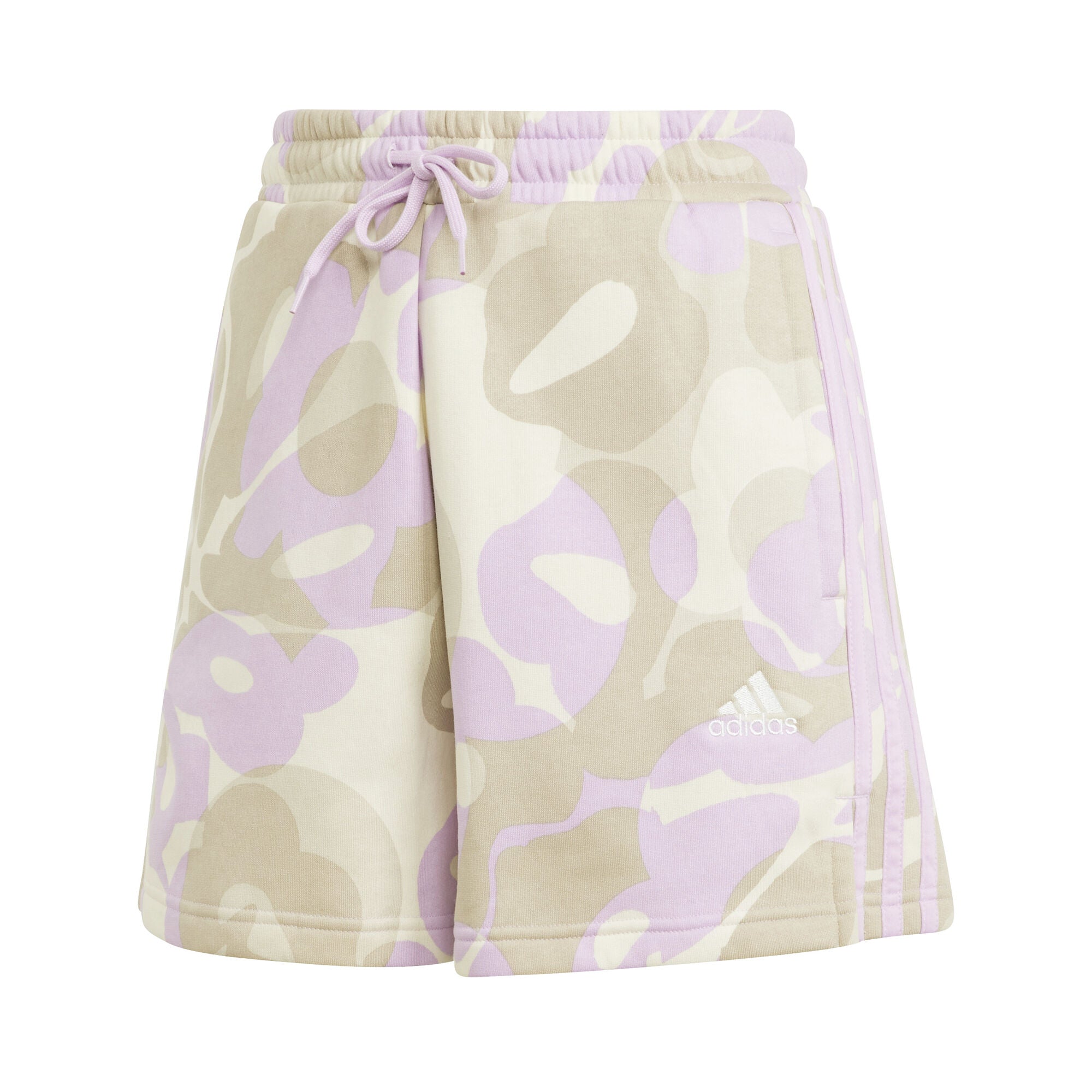 Floral Graphic 3-Stripes Fleece short