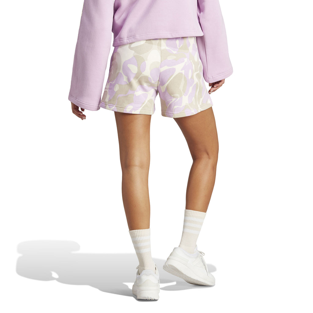Floral Graphic 3-Stripes Fleece short
