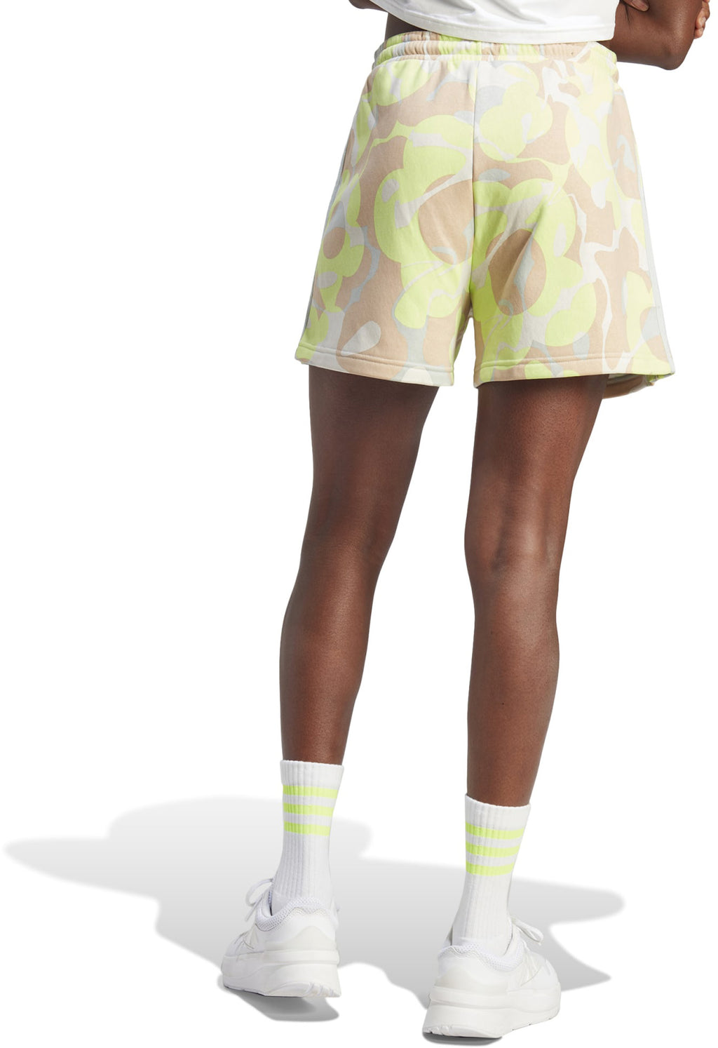 Floral Graphic 3-Stripes Fleece short
