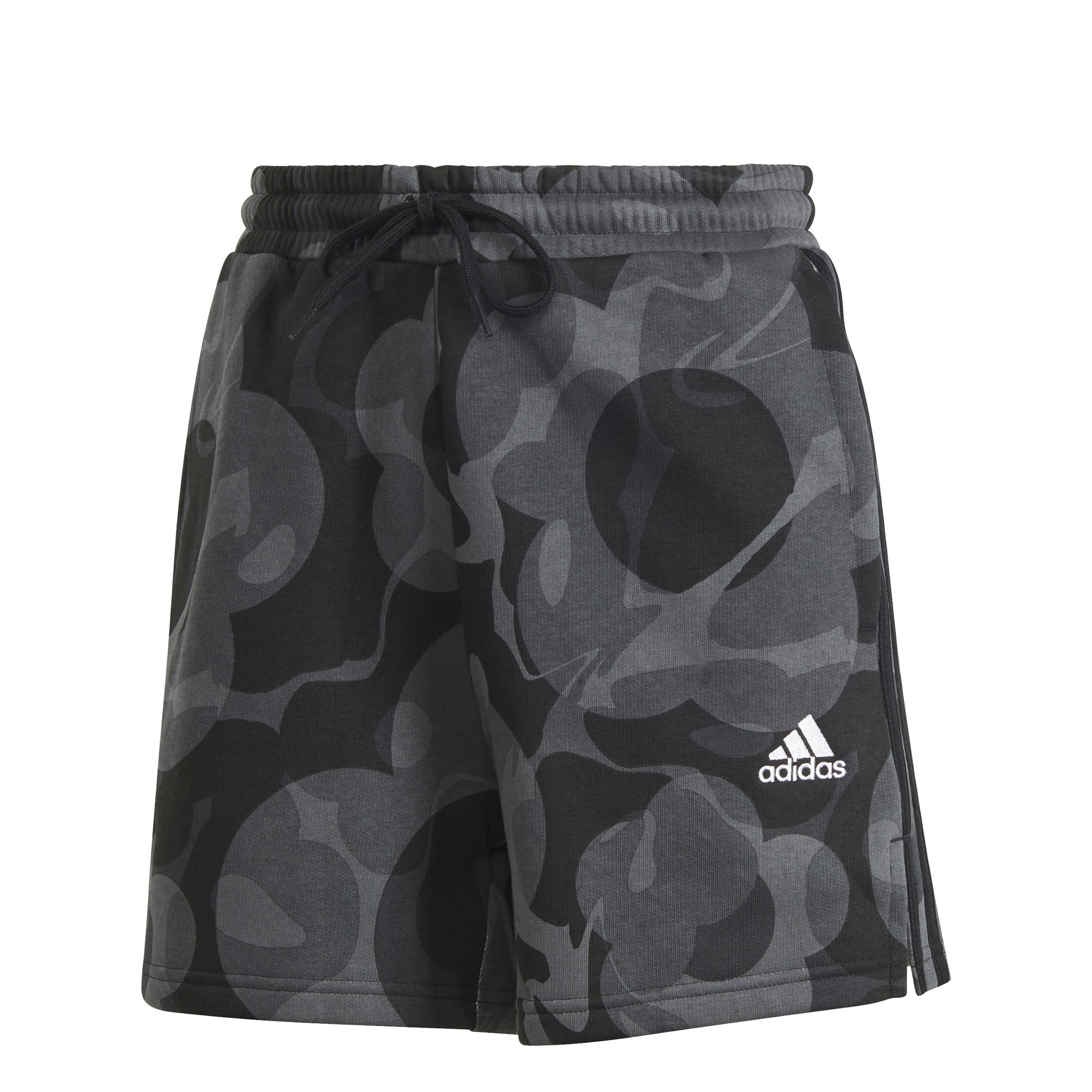 Floral Graphic 3-Stripes Fleece short
