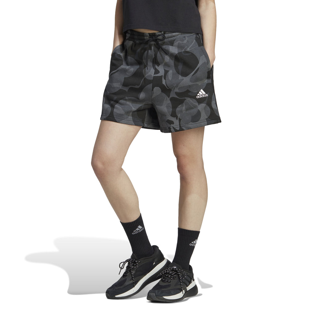 Floral Graphic 3-Stripes Fleece short