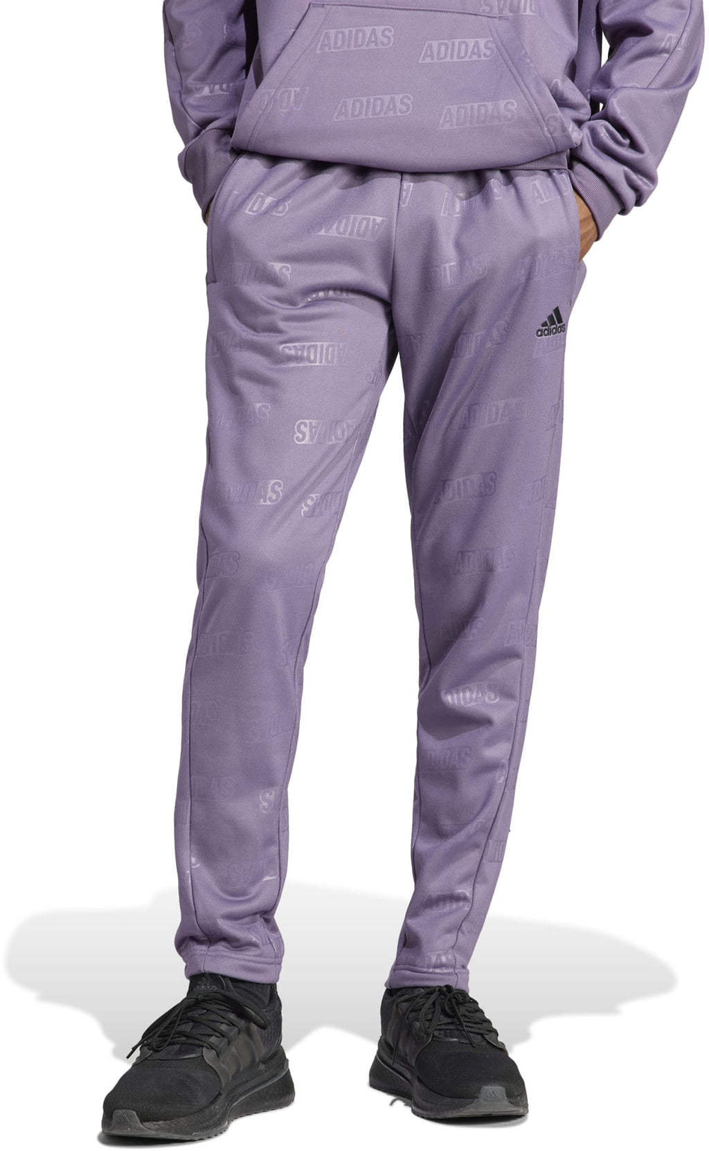 Embossed Polar Fleece Tapered trainingsbroek
