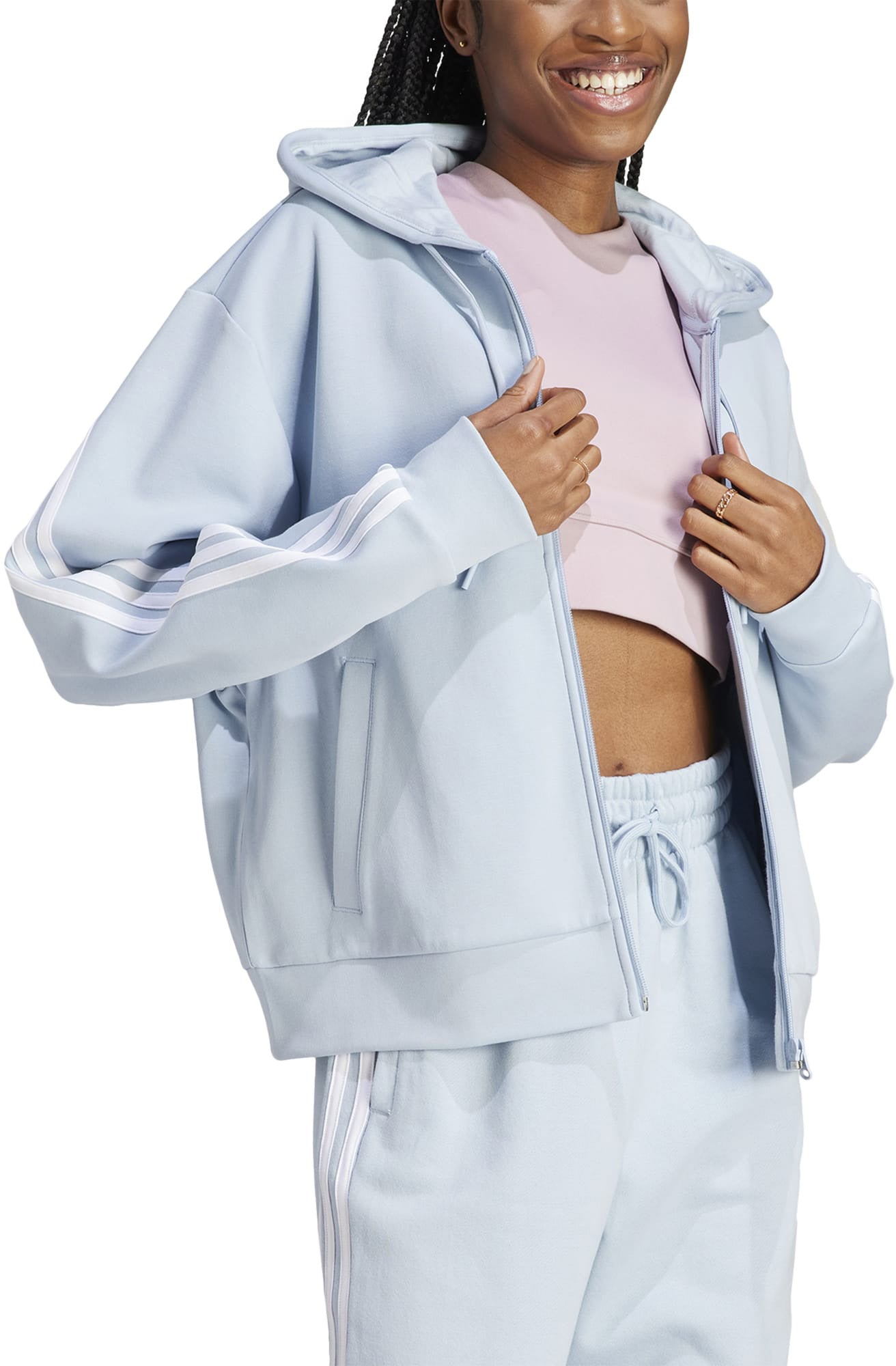 Fleece 3-Stripes Full Zip hoodie