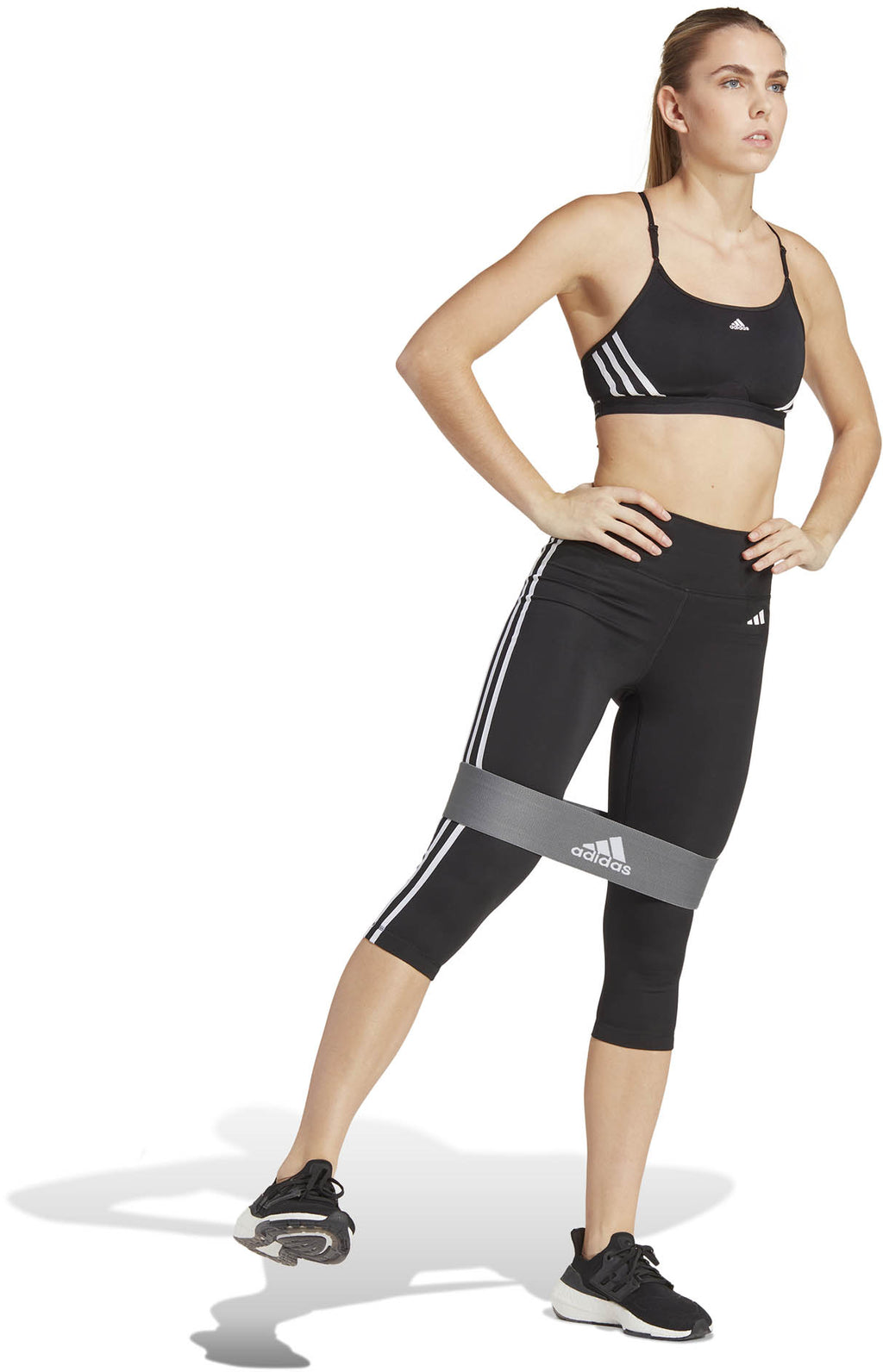 Train Essentials 3-Stripes High-Waisted 3/4 legging