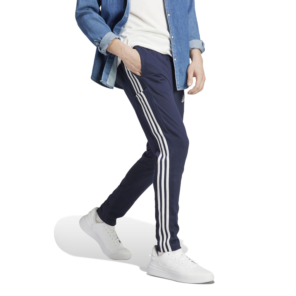 Essentials Single Jersey Tapered Open Hem 3-Stripes broek