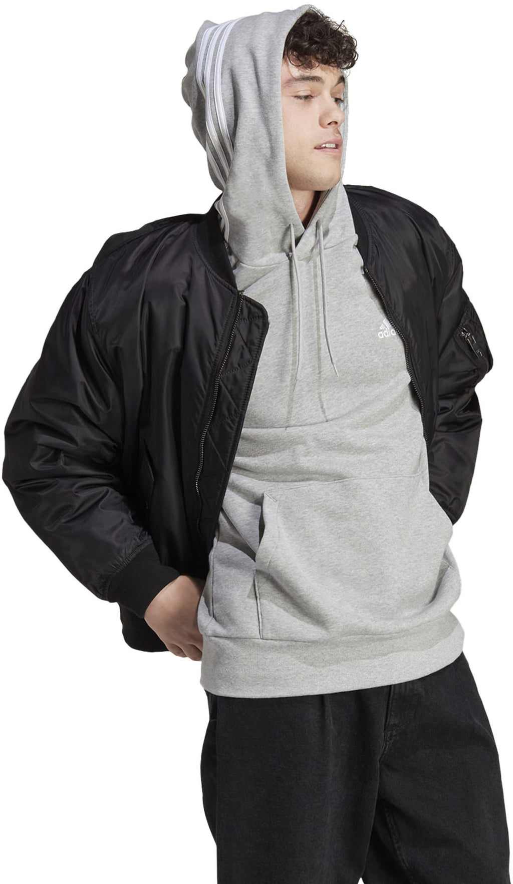 Essentials French Terry 3-Stripes Hoodie