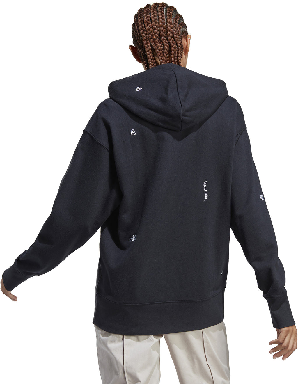 Relaxed Hoodie met op Healing Crystals geïnspireerde Graphics