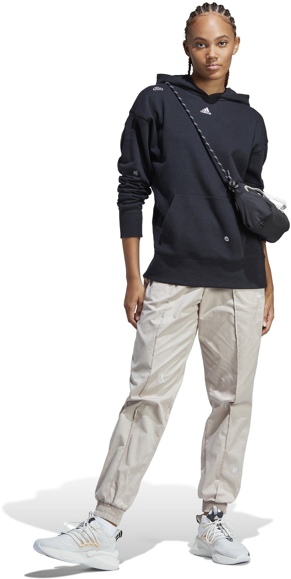Relaxed Hoodie met op Healing Crystals geïnspireerde Graphics
