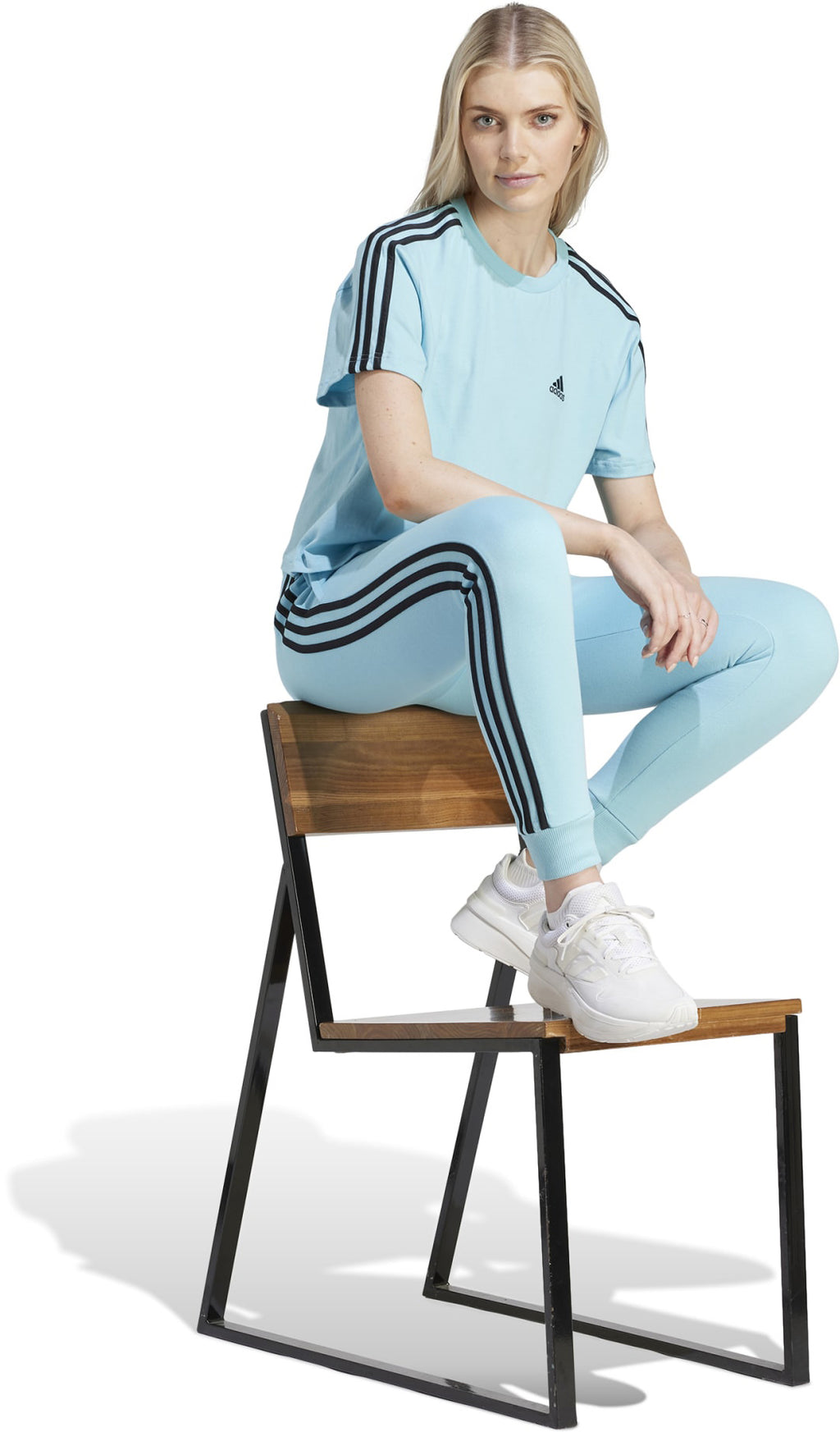 Essentials 3-Stripes French Terry Cuffed broek