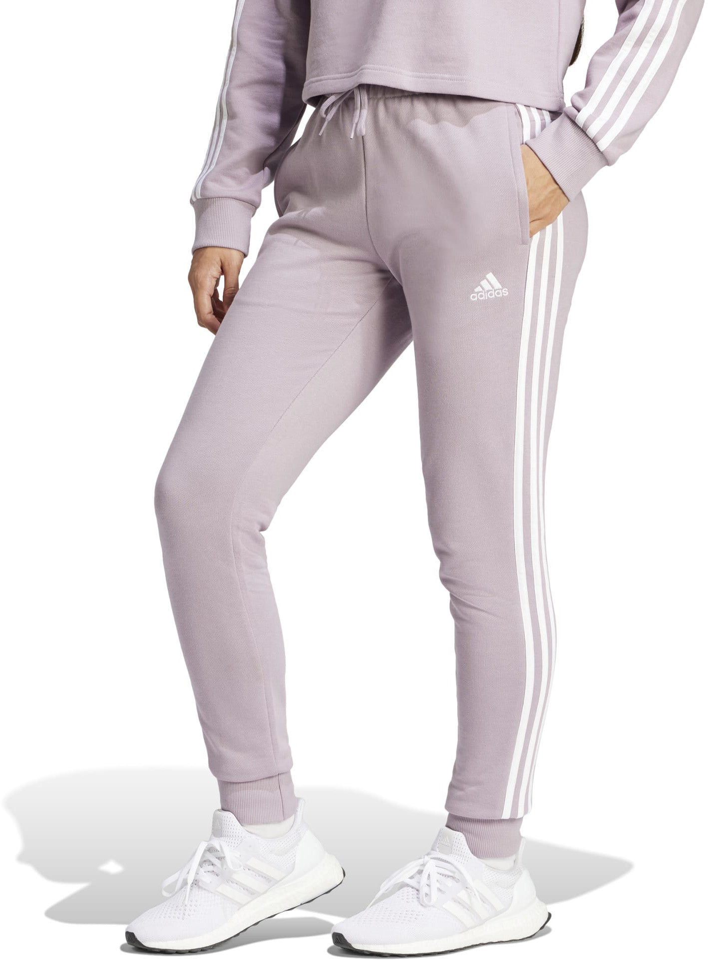 Essentials 3-Stripes French Terry Cuffed broek