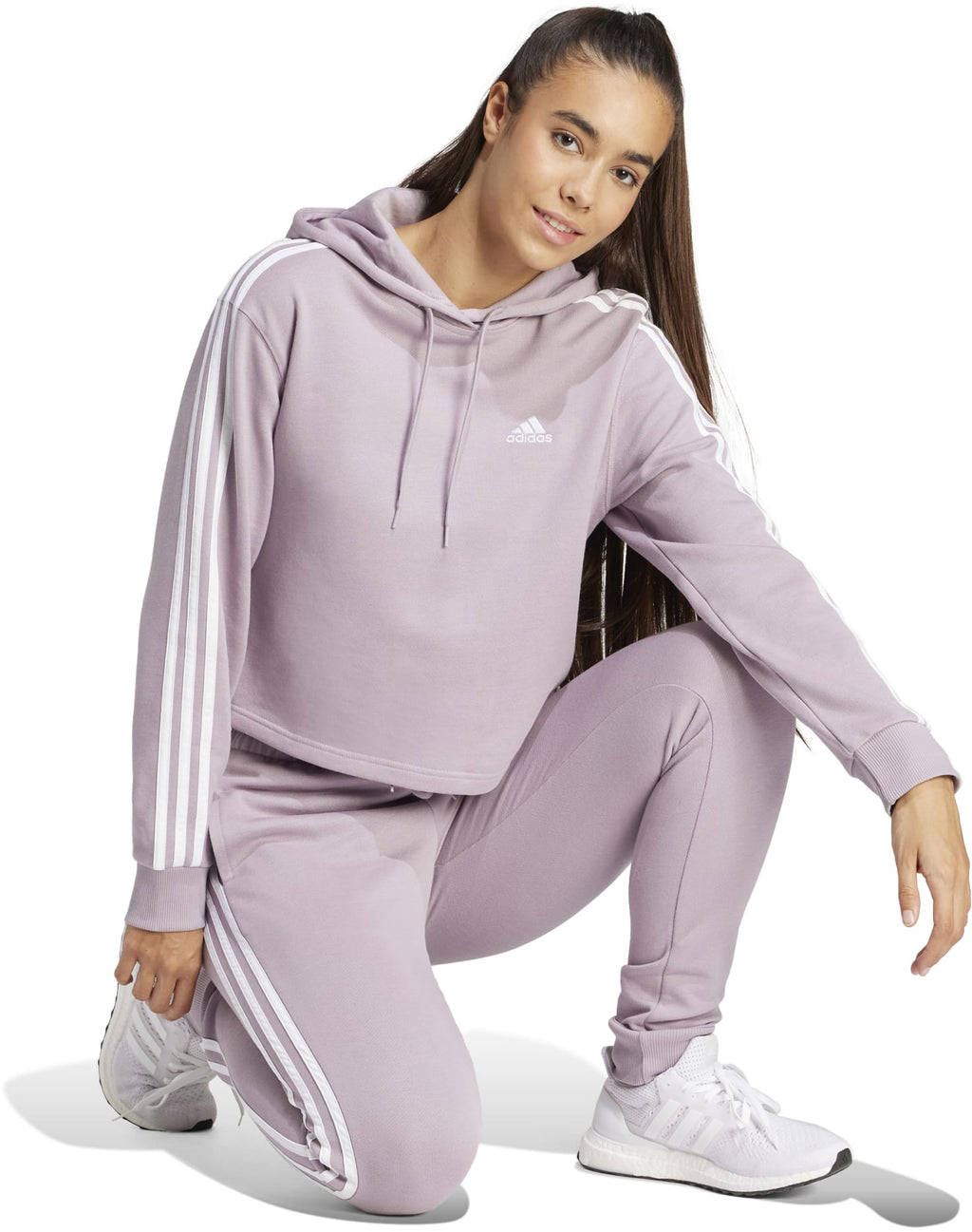 Essentials 3-Stripes French Terry Cuffed broek