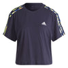 Vibrant Print 3-Stripes Cotton Crop t-shirt