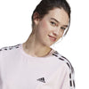 Vibrant Print 3-Stripes Cotton Crop t-shirt