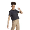 Vibrant Print 3-Stripes Cotton Crop t-shirt