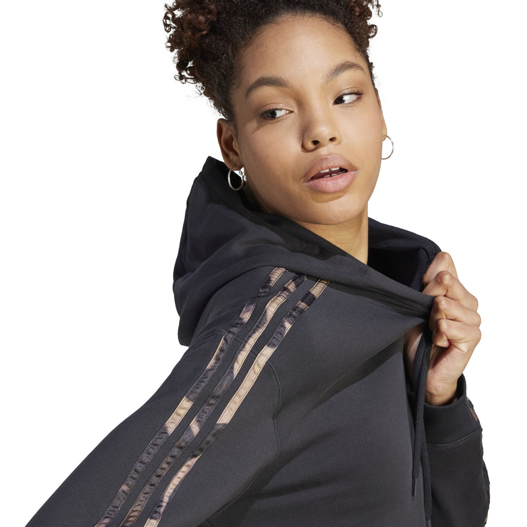 Vibrant Print 3-Stripes hoodie