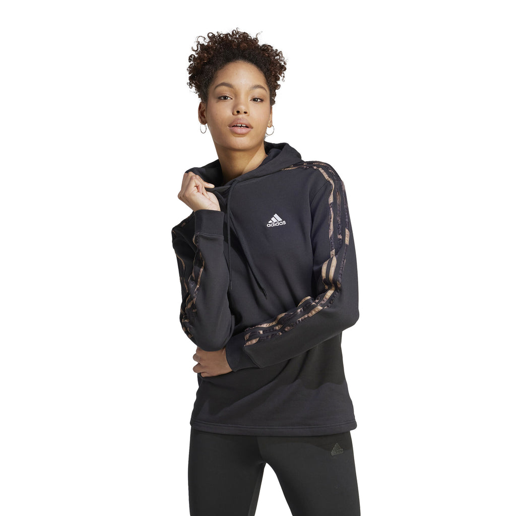 Vibrant Print 3-Stripes hoodie