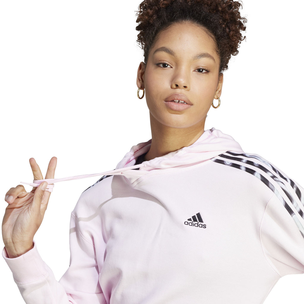 Vibrant Print 3-Stripes hoodie