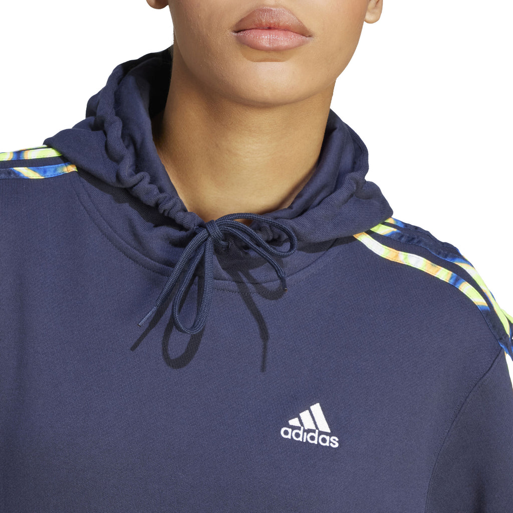 Vibrant Print 3-Stripes hoodie