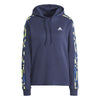 Vibrant Print 3-Stripes hoodie