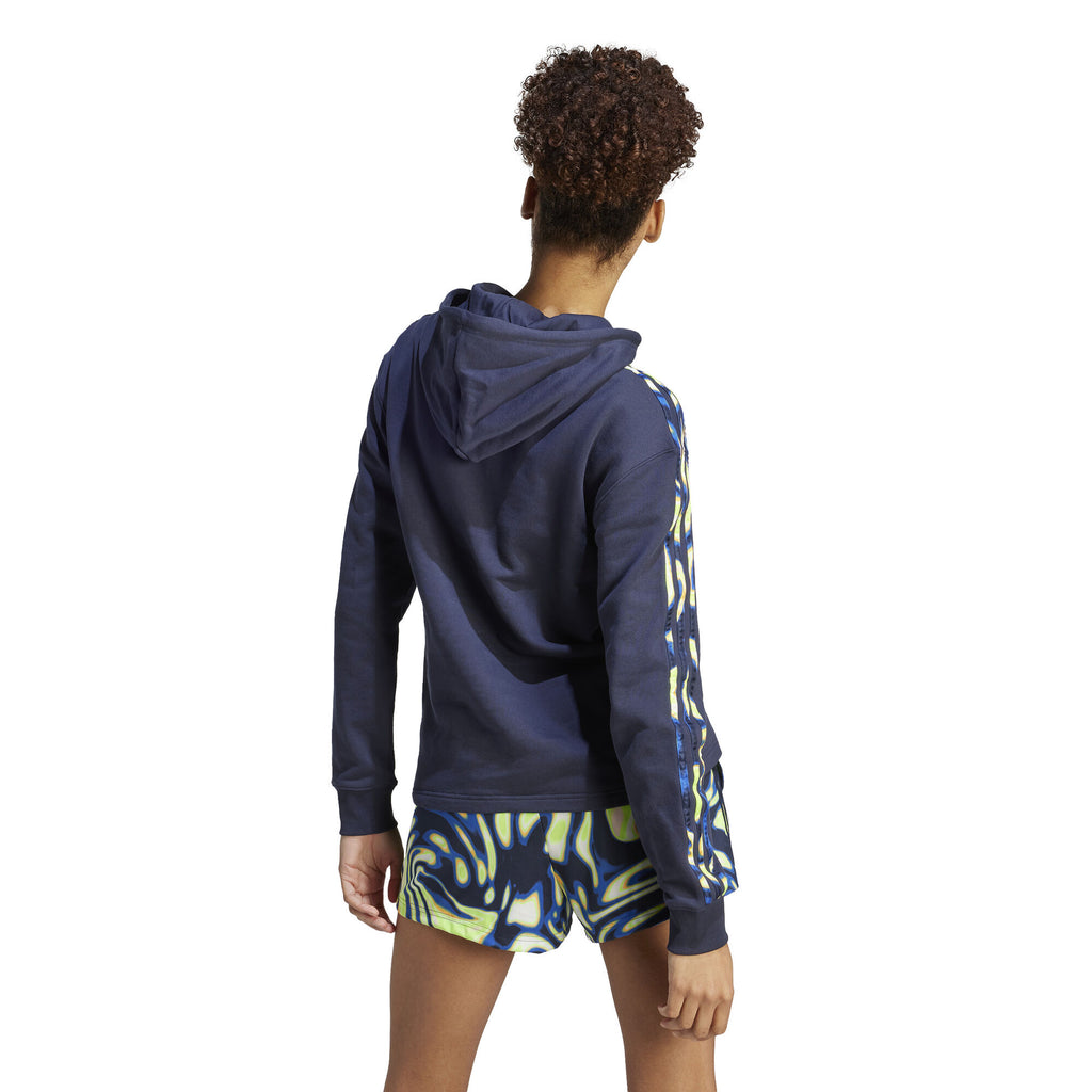 Vibrant Print 3-Stripes hoodie