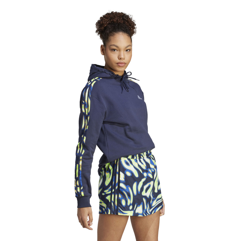 Vibrant Print 3-Stripes hoodie