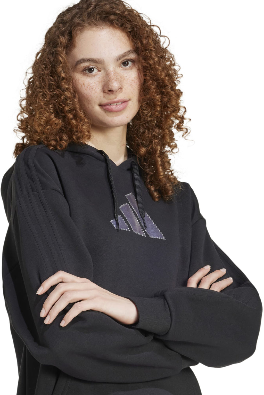 Holiday Graphic 3-Stripes Oversized hoodie