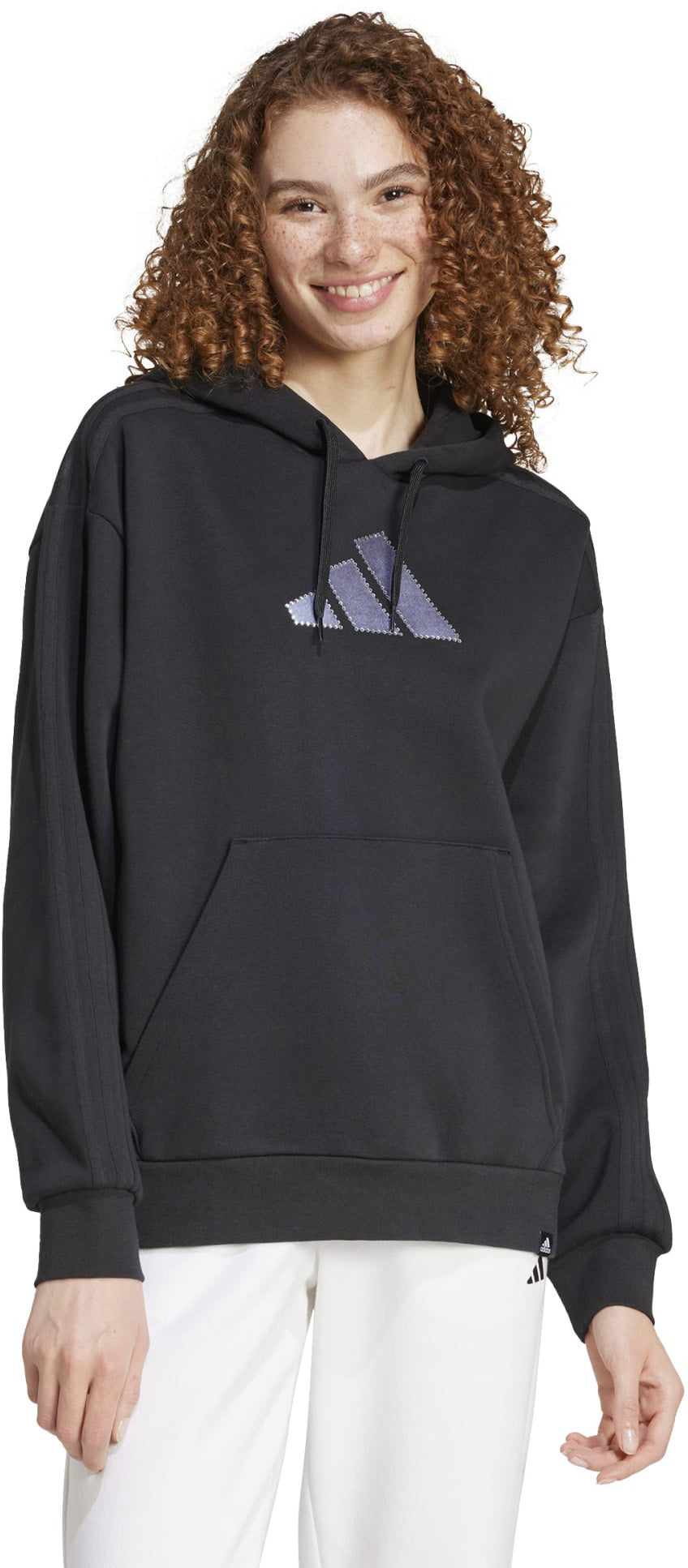 Holiday Graphic 3-Stripes Oversized hoodie