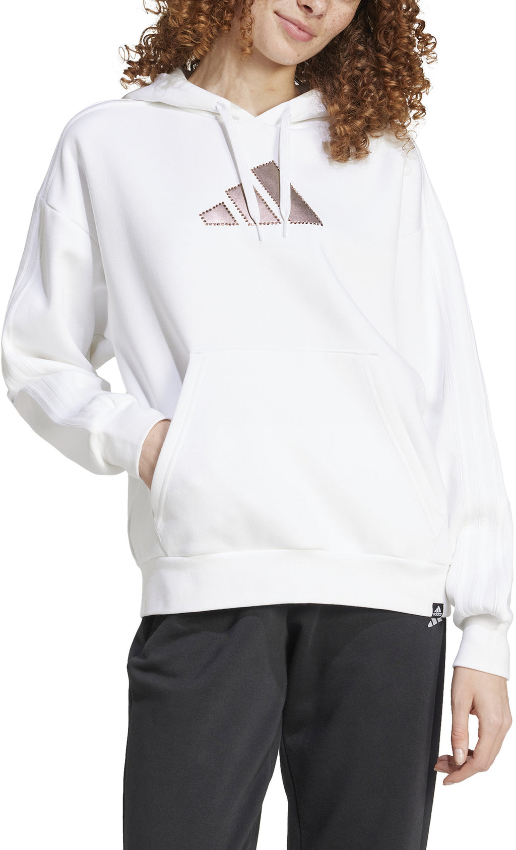 Holiday Graphic 3-Stripes Oversized hoodie