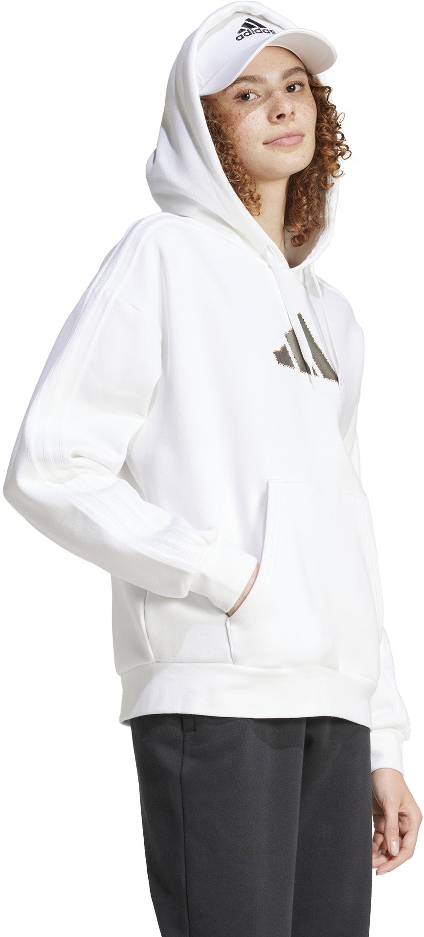 Holiday Graphic 3-Stripes Oversized hoodie